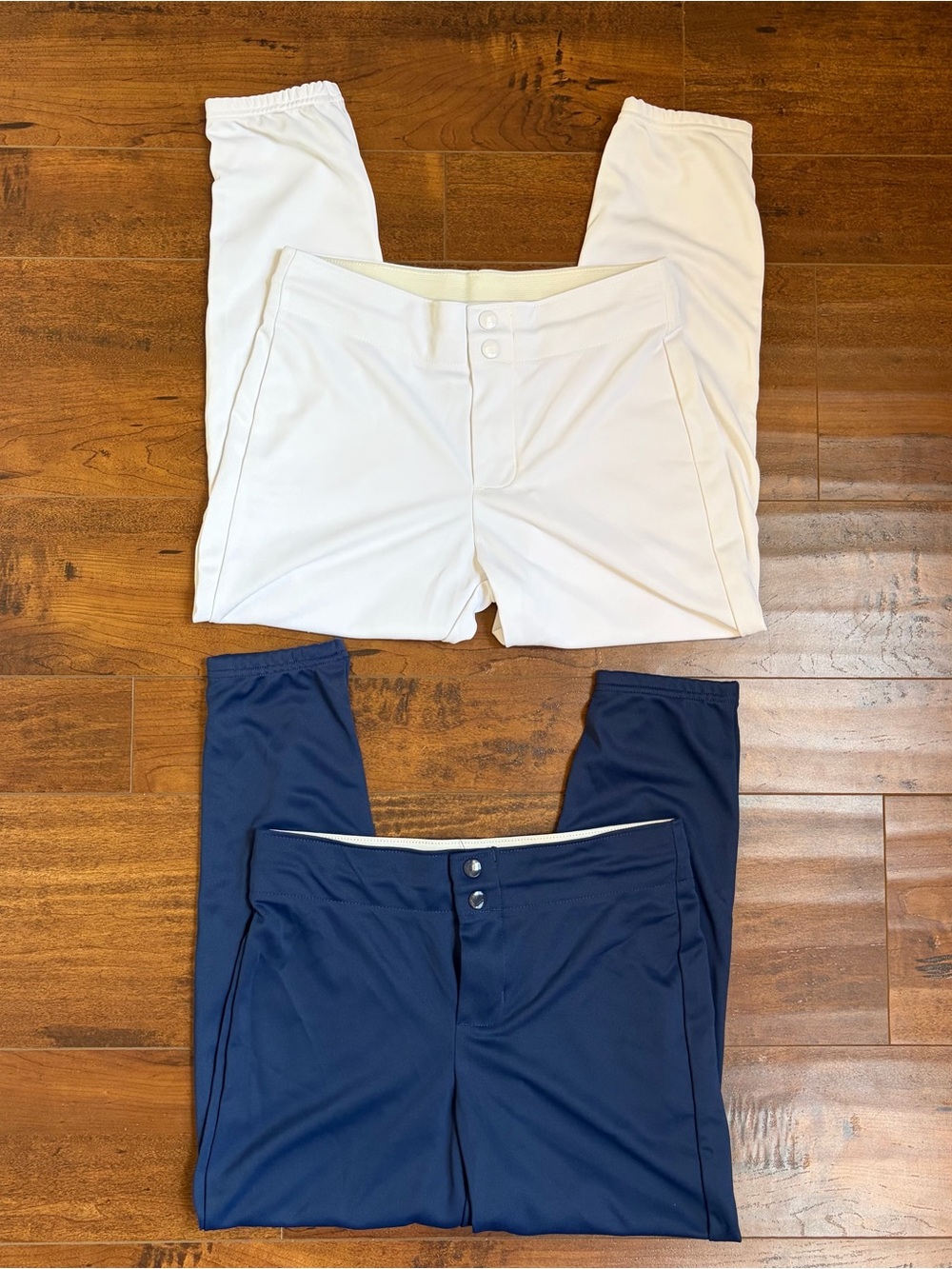 Boys A4 White & Navy Blue Baseball Pants Bundle of 2